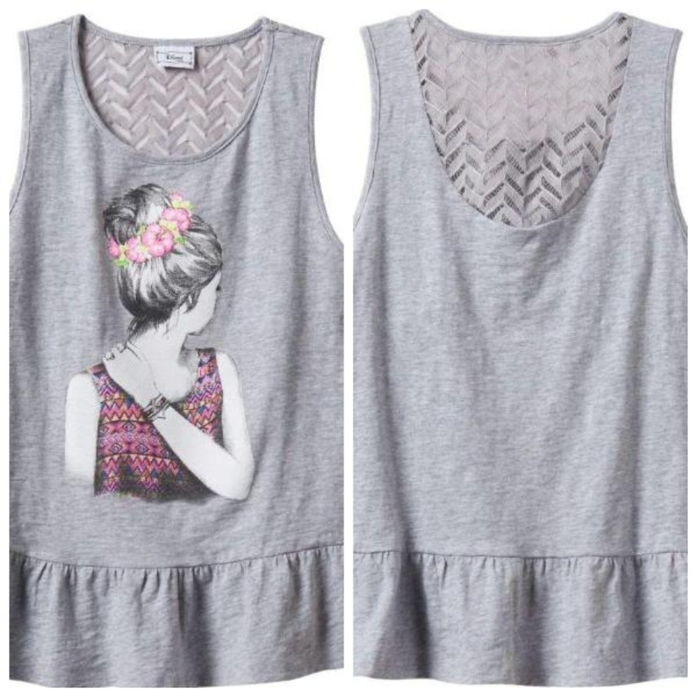 D-Signed Girl Graphic Sleeveless Tank Tee Top L 14